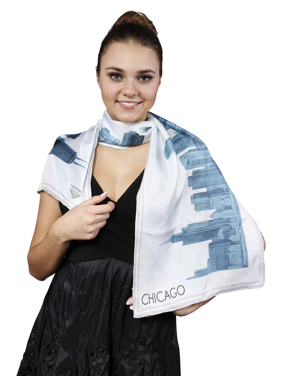 AENEIS Liberté silk scarf Off White